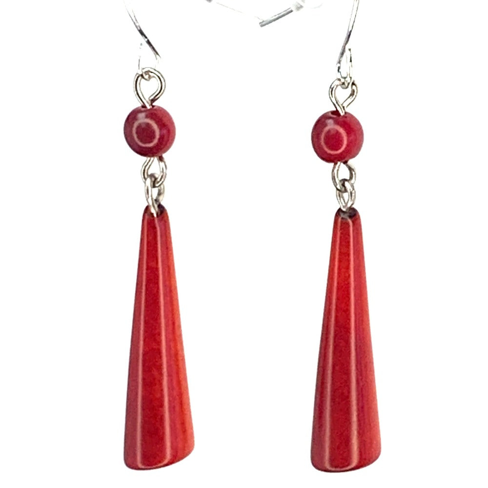 Contemporary Cone Tagua Earrings