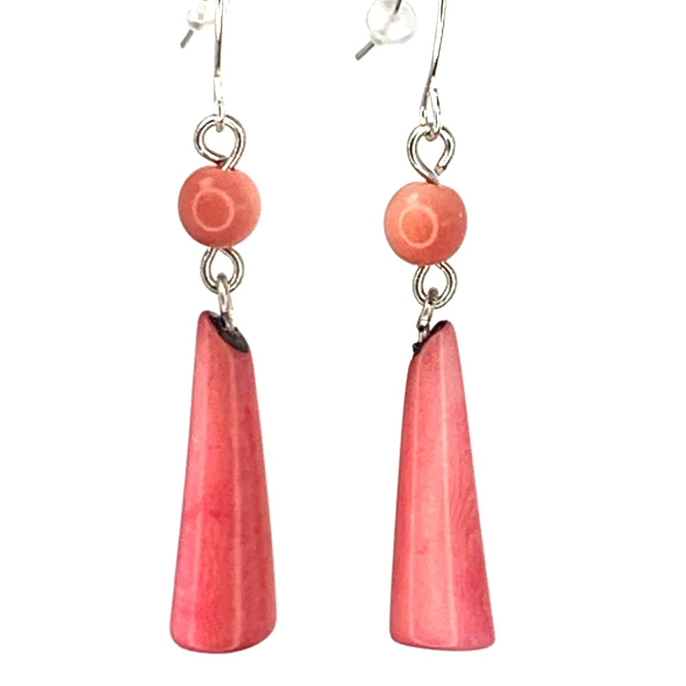 Contemporary Cone Tagua Earrings