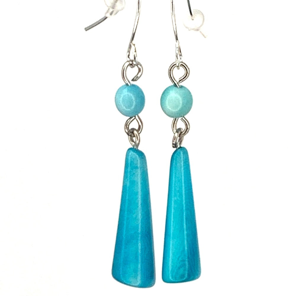 Contemporary Cone Tagua Earrings