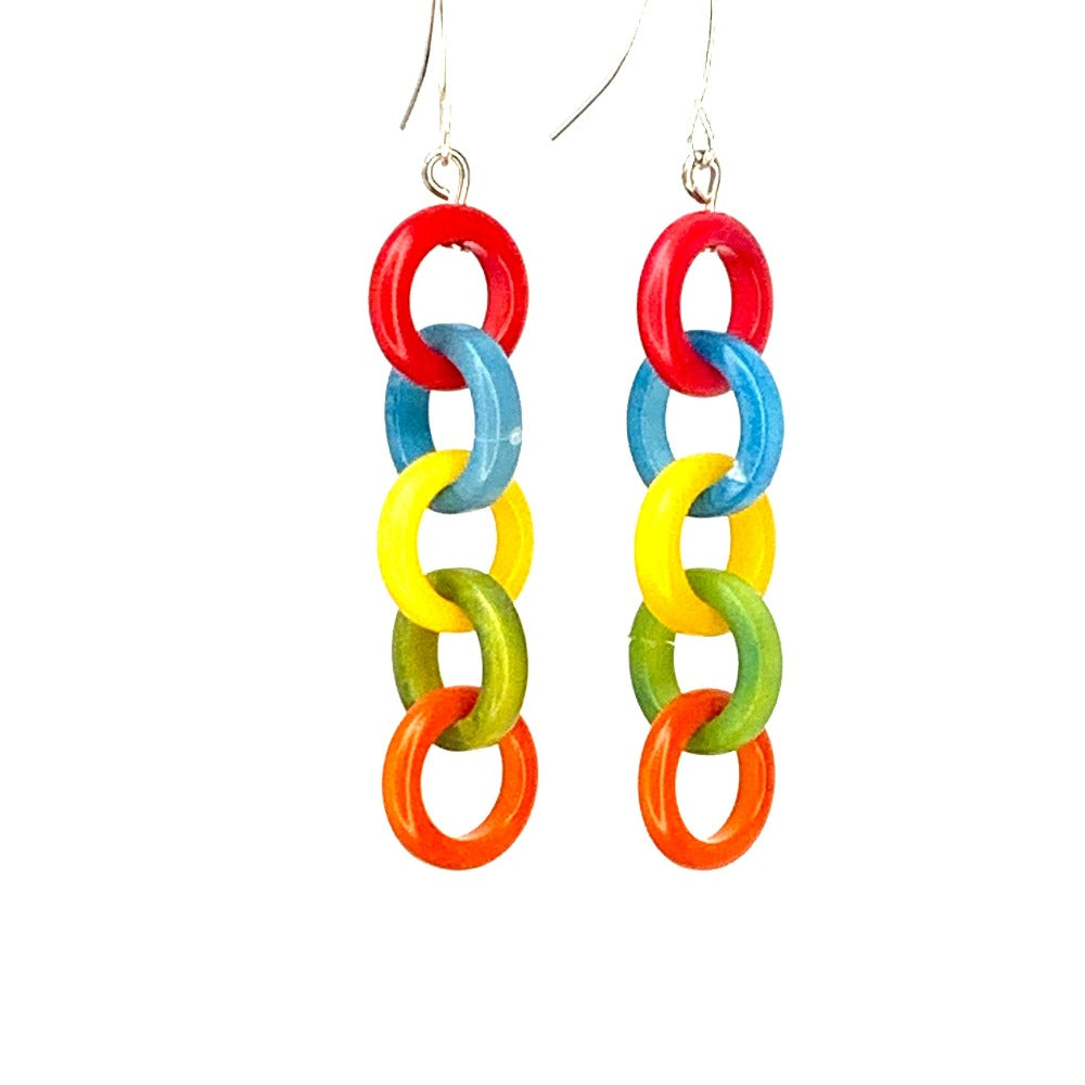 Rainbow Rings Earrings x5