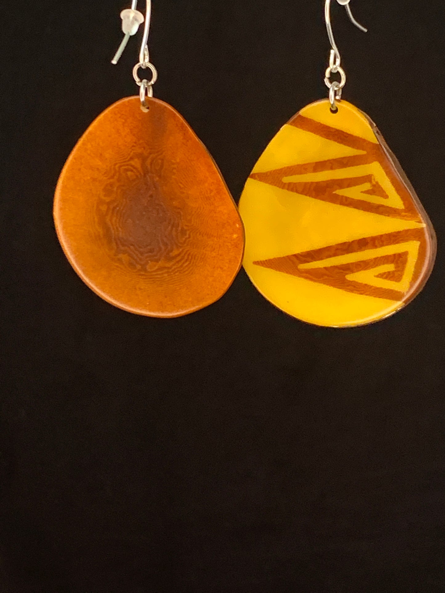 Batik Chevron Motif in Ochre Tagua