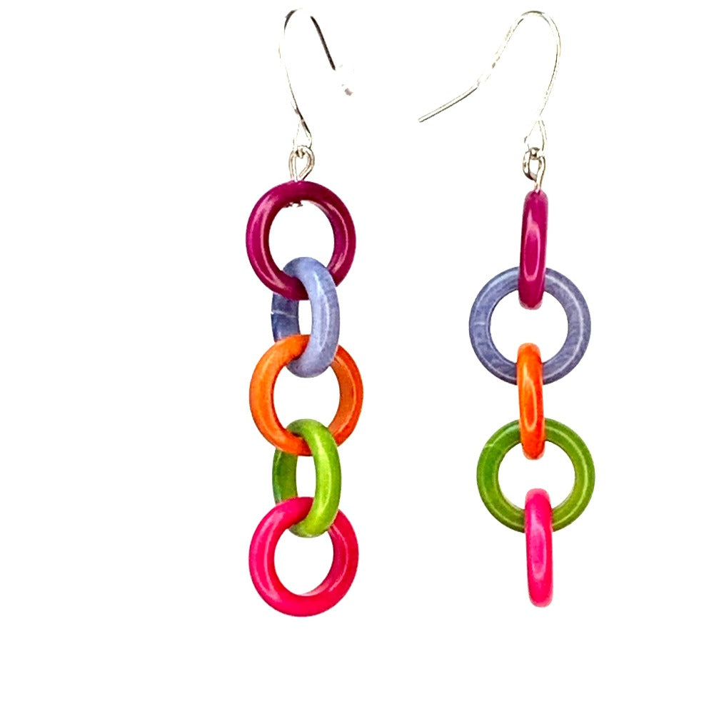 Rainbow Rings Earrings x5