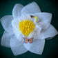 Jonquil White Daffodil Flower Door Wreath WELCOME decorative accessory