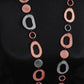 Shades of Grey,Mauve,Salmon almost coral Tagua Nut Necklace Chain