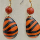 Tiger Tagua Batik Earrings