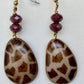 Giraffe Batik Tagua Nut Earrings