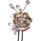 Hairpins - silver-colored roses trio