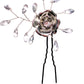 Hairpins - silver-colored roses trio