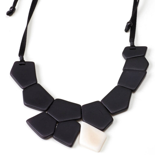 Black Tagua Nut Nugget Necklace